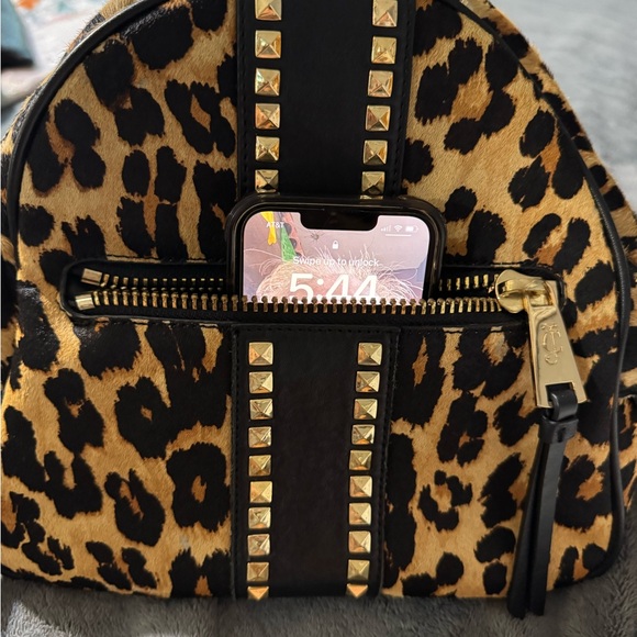 Juicy Couture Leopard Print Backpack with Gold Studs - Picture 3 of 7